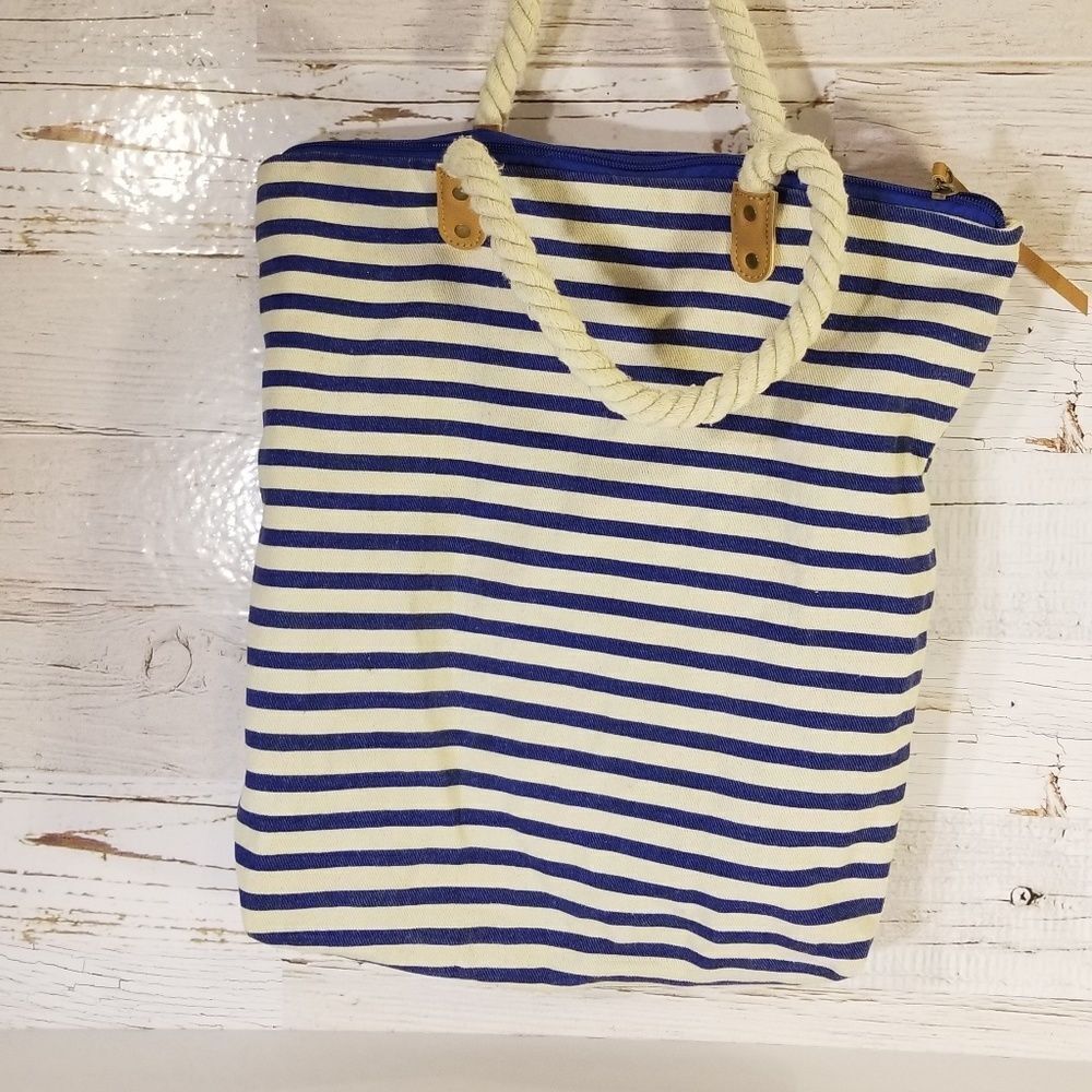 Summer & Rose stripe‎ tote bag
